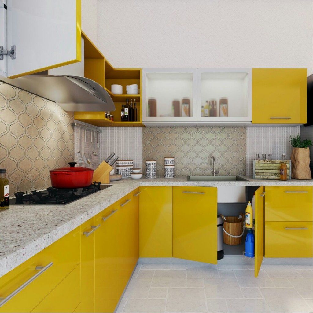 طراحی کابینت مدرن و رنگی برای آشپزخانه